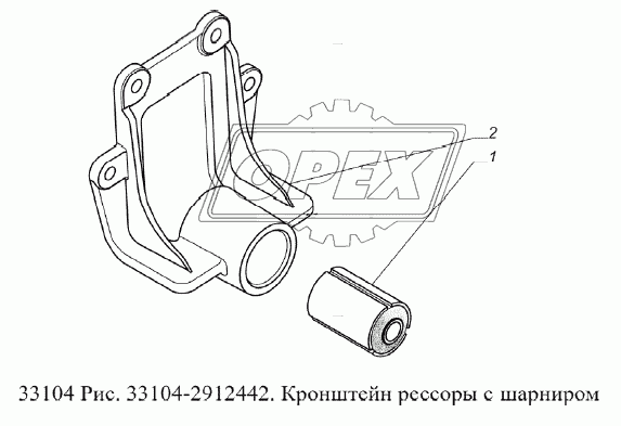 Кронштейн рессоры с шарниром